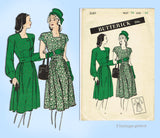 Butterick 3689: 1940s Uncut Misses Street Dress Sz 34 B Vintage Sewing Pattern