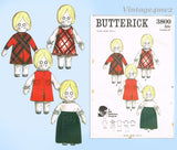1960s Vintage Butterick Pattern 3800 Uncut Original Bill Atkinson Soft Doll & Clothes