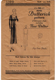 Butterick 3399: 1930s Uncut Misses Flapper Dress Sz 44 B Vintage Sewing Pattern
