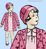 Butterick 4108: 1930 Rare Toddler Girls Cloche Hat Size 2 Vintage Sewing Pattern