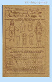 Butterick 416: 1920s Rare 14 Inch Little Girl Doll Clothes Set Vintage Sewing Pattern