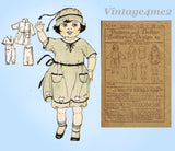 Butterick 416: 1920s Rare 14 Inch Little Girl Doll Clothes Set Vintage Sewing Pattern