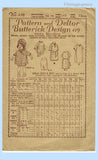 Butterick 419: 1920s Rare 14 Inch Little Girl Doll Clothes Set Vintage Sewing Pattern