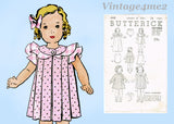 1930s Vintage Butterick Sewing Pattern 446 Cute 24 in Little Girl Doll Clothes Set