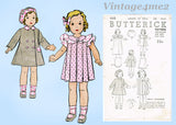 1930s Vintage Butterick Sewing Pattern 446 Cute 24 in Little Girl Doll Clothes Set