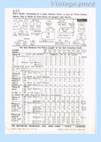 1930s Vintage Butterick Sewing Pattern 452 Cute 24 in Little Girl Doll Clothes Set