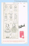 1930s Vintage Butterick Sewing Pattern 452 Cute 24 in Little Girl Doll Clothes Set