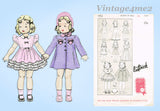 1930s Vintage Butterick Sewing Pattern 452 Cute 24 in Little Girl Doll Clothes Set