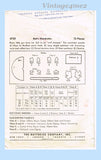 1940s Vintage Butterick Sewing Pattern 4732 Cute 14 Inch Little Girl Doll Clothes Set