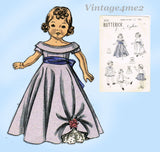 1940s Vintage Butterick Sewing Pattern 4732 Cute 14 Inch Little Girl Doll Clothes Set