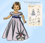 1940s Vintage Butterick Sewing Pattern 4732 Cute 18 Inch Little Girl Doll Clothes Set