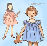 Butterick 5781: 1950s Uncut Smocked Toddler Dress Size 3 Vintage Sewing Pattern