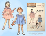 Butterick 5781: 1950s Uncut Smocked Toddler Dress Size 3 Vintage Sewing Pattern