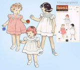 1950s Vintage Butterick Sewing Pattern 6177 Sweet Easy Baby Girls Dress Sz 1 UNCUT