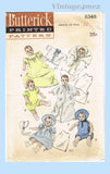 1950s Vintage Butterick Sewing Pattern 6348 Cute 22 Inch Baby Doll Clothes Set