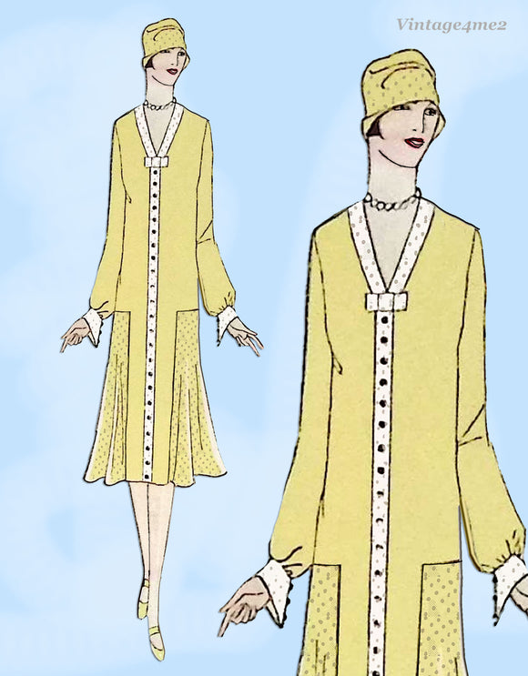 Butterick 6678: 1920s Rare Misses Flapper Dress Size 36 B Vintage Sewing Pattern