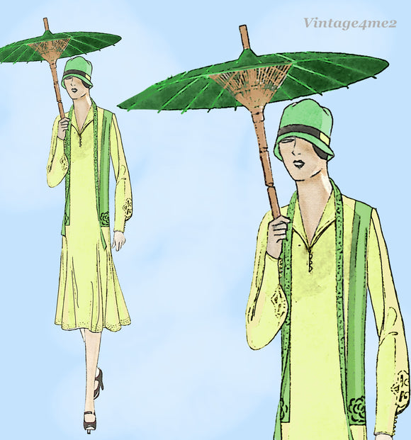 Butterick 6741: 1920s Rare Misses Flapper Dress Size 36 B Vintage Sewing Pattern