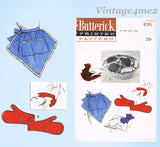Butterick 6761: 1950s Cute Misses Kitchen Apron & Gift Set Vintage Sewing Pattern