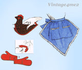 Butterick 6761: 1950s Cute Misses Kitchen Apron & Gift Set Vintage Sewing Pattern