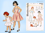 1950s Vintage Butterick Pattern 6860 Sweet Toddler Girls Princess Slip Size 4