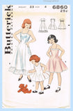 1950s Vintage Butterick Pattern 6860 Sweet Toddler Girls Princess Slip Size 4