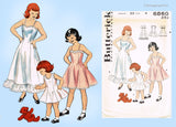 1950s Vintage Butterick Pattern 6860 Sweet Toddler Girls Princess Slip Size 4