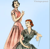 Butterick 6946: 1950s Misses Cocktail Dress Size 36 B Vintage Sewing Pattern