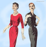 Butterick 7505: 1950s Uncut Misses Slender Dress 32 B Vintage Sewing Pattern