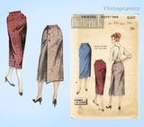 Butterick 8265: 1950s Uncut Misses Pencil Skirt Sz 24.5W Vintage Sewing Pattern