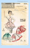 1950s Original Vintage Butterick Pattern 8337 Easy Misses Full Bib Party Apron