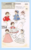 Butterick 8351: 1950s Cute 8in Diminutive Doll Clothes Set Vintage Sewing Pattern