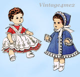 Butterick 8351: 1950s Cute 8in Diminutive Doll Clothes Set Vintage Sewing Pattern