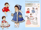 Butterick 8351: 1950s Cute 8in Diminutive Doll Clothes Set Vintage Sewing Pattern