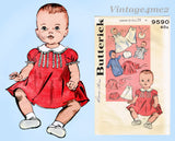 1950s Vintage Butterick Sewing Pattern 9590 Cute 16 Inch Baby Doll Clothes Set