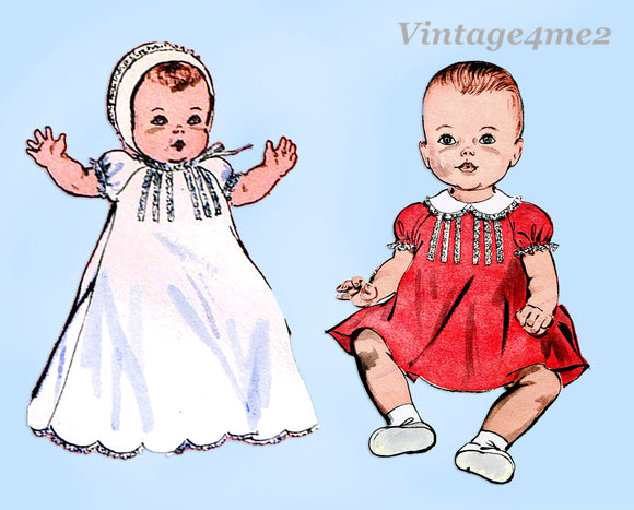 1950s Vintage Butterick Sewing Pattern 9590 Cute 16 Inch Baby Doll Clothes Set