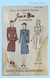 1940s Vintage Singer Manikin Doll Clothes Sewing Pattern Butterick Designs Set 4 WAC WAVES