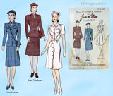 1940s Vintage Singer Manikin Doll Clothes Sewing Pattern Butterick Designs Set 4 WAC WAVES