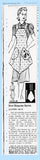 Mail Order 1491: 1940s Farm Kitchen Apron  Vintage Sewing Pattern Plus Size 42 Bust
