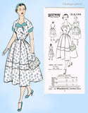 Mail Order D2194: 1950s Misses Dress & Jacket Sz 34 B Vintage Sewing Pattern