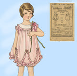 Butterick 1093: 1920s Rare Baby Girls Bloomer Dress Sz 2 Vintage Sewing Pattern