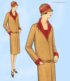 1920s Vintage Butterick Sewing Pattern 1346 Uncut Plus Size Flapper Coat 40 Bust