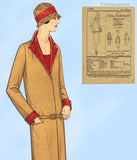 1920s Vintage Butterick Sewing Pattern 1346 Uncut Plus Size Flapper Coat 40 Bust