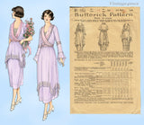 1920s Vintage Butterick Sewing Pattern 1913 Misses Dress w Drape Over Tunic 36 B