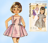 1960s Vintage Butterick Pattern 2194 Uncut Toddler Girls Princess Dress Sz 6