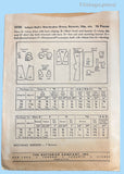 1940s Vintage Butterick Sewing Pattern 3230 WWII Baby Doll Clothes Set 18 inch