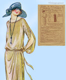1920s Vintage Butterick Sewing Pattern 4032 Rare Misses Draped Dress Sz 37 B