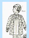 Butterick 4108: 1930 Rare Toddler Girls Cloche Hat Size 2 Vintage Sewing Pattern