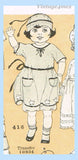 Butterick 416: 1920s Rare 14 Inch Little Girl Doll Clothes Set Vintage Sewing Pattern