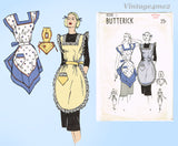 Butterick 4230: 1940s Uncut Misses Full Bib Apron Sz 36-38 B Vintage Sewing Pattern