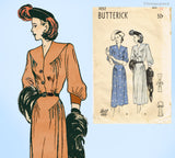 Butterick 4352: 1940s Chic Misses Street Dress Sz 34 B Vintage Sewing Pattern